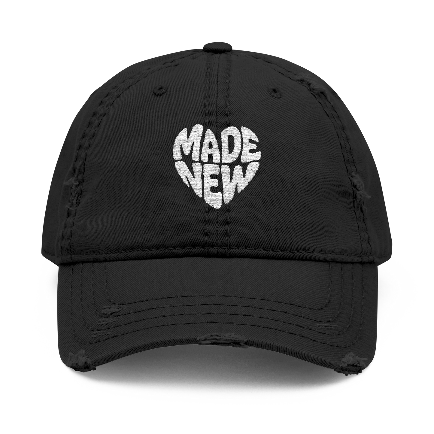 Made New Distressed Cap | Black & White